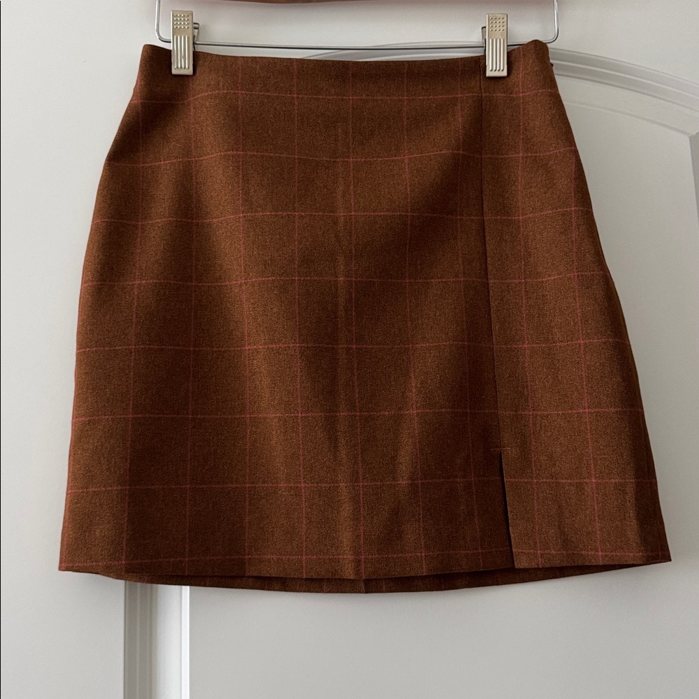 Leith Plaid Mini Skirt